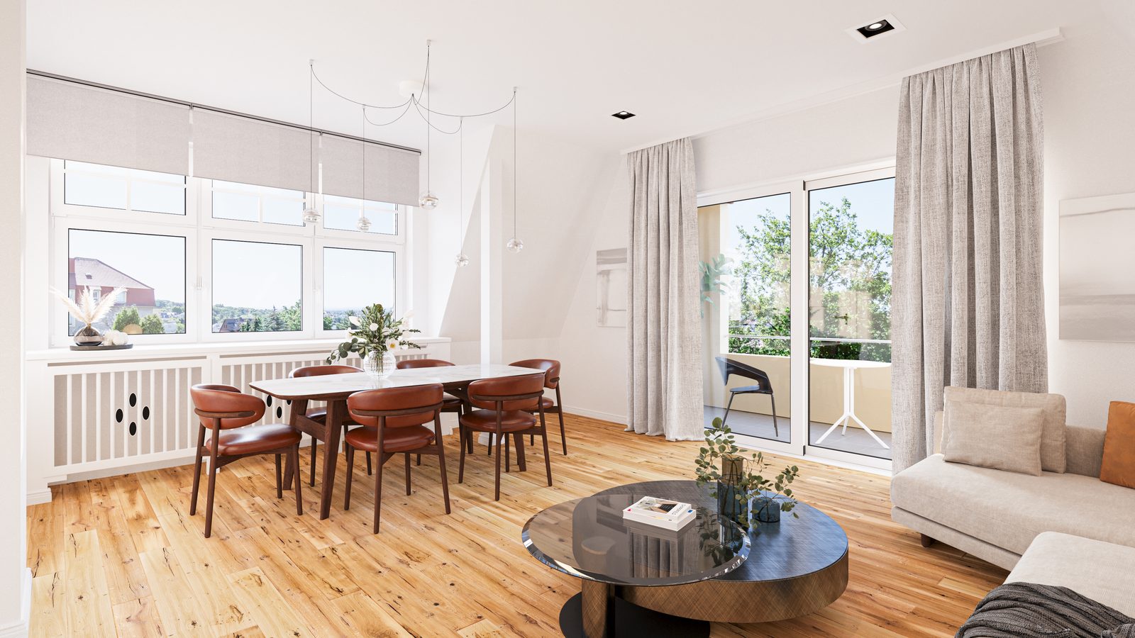 Maisonette im Dachgeschoss mit Zugang zur Loggia